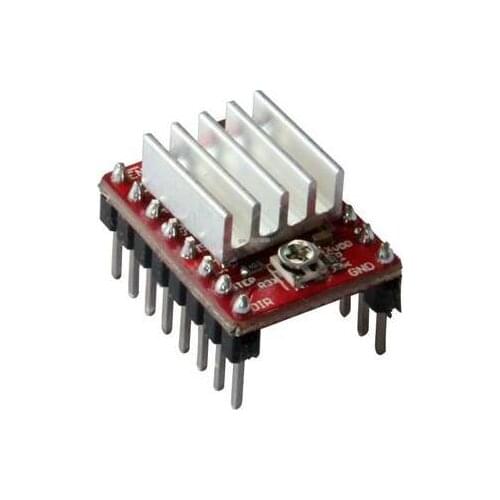 50PCS/LOT Reprap Stepper Driver A4988 Stepper Motor Driver Module with Heatsink Free Shipping Dropshipping