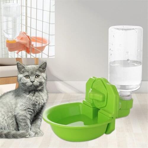 Automatic Pet Drinker Dog Cage Hanging Drinking Bowl Stationary Cat Puppy Water Bottle Small Pets Doggy Feeder Container