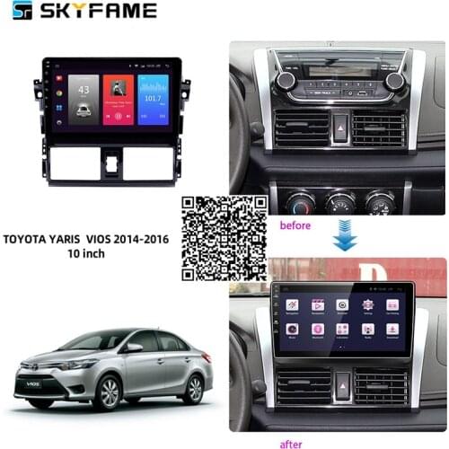SKYFAME Car Radio Stereo For Toyota Vios Yaris XP150 2014-2016 Android Multimedia System GPS Navigation DVD Player