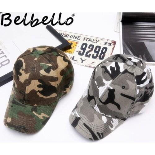 Belbello New style Summer Mens outdoor Camouflage baseball cap Ladies'recreational sunshade hat Comfortable cotton caps