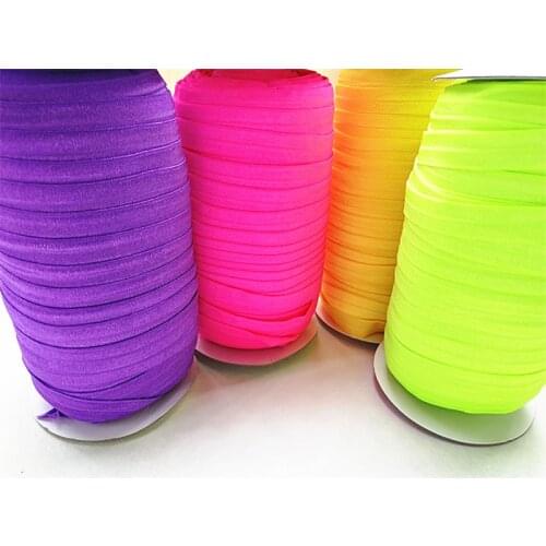Free shipping 100yard foldover elastic solid 5/8inch 16mm ribbon
