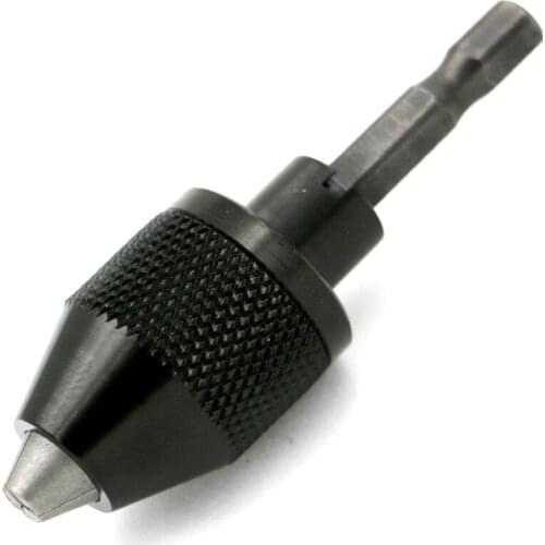 BXY113 Zinc Alloy 1/4 Mini Snap In Hex Shank Keyless Electric Drill Chuck Conversion Clamp 0.3-6.0MM
