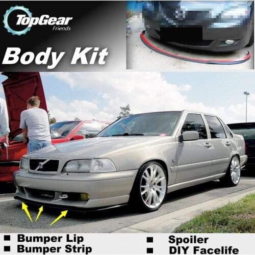 Bumper Lip Deflector Lips For Volvo S70 1996~2000 Front Spoiler Skirt For TopGear Fans Car Tuning View / Body Kit / Strip