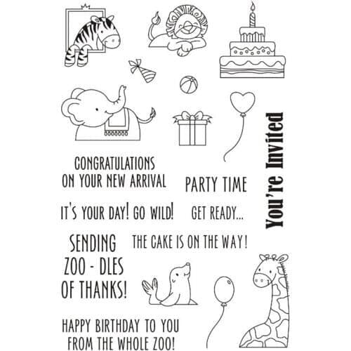 Kids craft stamps birthday invited card stamps birthday party papercraft
