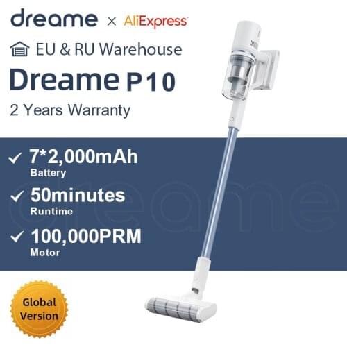 Dreame P10 Handheld Cordless Vacuum Cleaner 20kPa Home Appliances LED Display Dust Collector Floor Carpet Aspiradora For Home