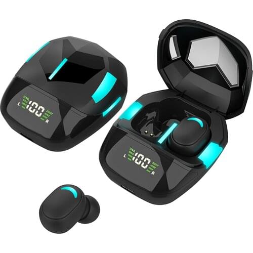 Bluetooth Gaming Headset LED Display Stereo Earbuds Noise Reduction Sports TWS Bluetooth Earphones Wireless Headphone For Phones