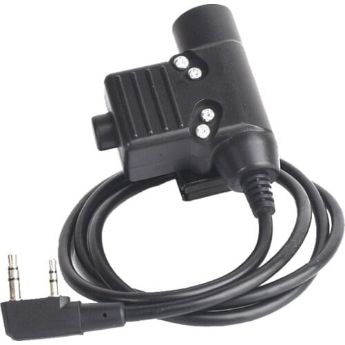 K-Type U94 PTT Military Adapter PTT Z113 For Walkie Talkie Kenwood TYT F8 For BAOFENG UV5R 888SUV82 etc Radio
