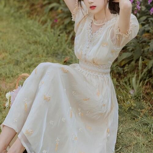 Lady Laixi Summer Dresses With Sleeves