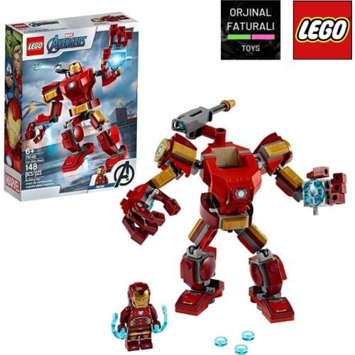 LEGO Marvel Avengers Iron Man Mech 76140 Kids’ Superhero Mech Figure, Building Toy with Iron Man Mech and Minifigure (148 Pieces