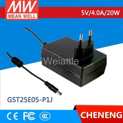 MEAN WELL original GST25E05-P1J 5V 4A meanwell GST25E 5V 20W AC-DC High Reliability Industrial Adaptor