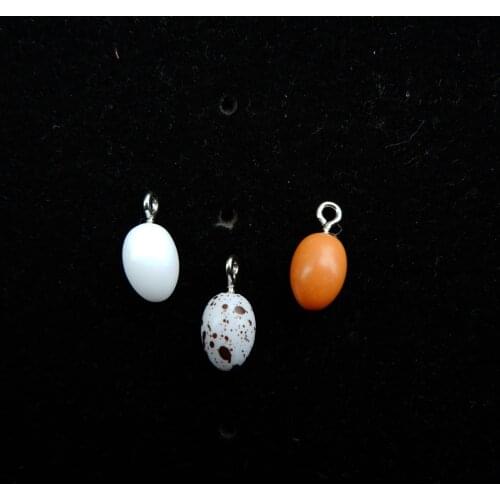 Simulation Mini Eggs Charms Pendants for bracelets necklace earring Jewelry Making
