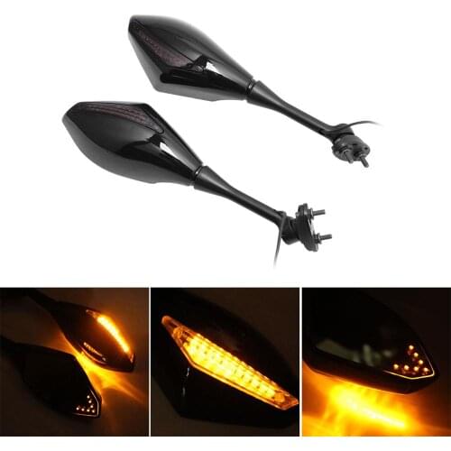 Motorcycle Turn Signal Integrated Mirrors LED light Smoke Lens For Honda CBR600RR GSX-R600 2003-2017 CBR1000RR CBR500R CBR250R