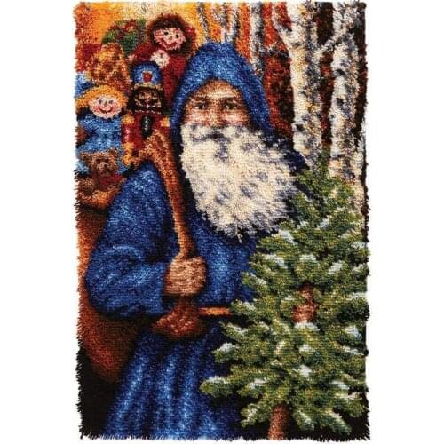 Latch Hook Rug Kits with Printed Pattern Canvas Carpet Embroidery Latch Hook Rug Needlework DIY Rugs Hook Rug Tapestry Kits