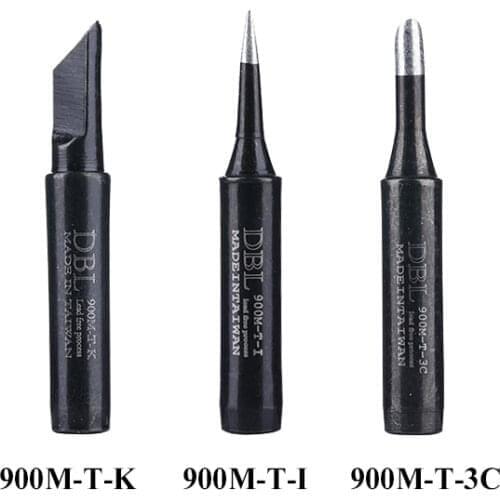 3Pcs/lot Pure Copper 900M-T Soldering Iron Tip Black Lead-Free Solder Tips Welding Head BGA Soldering Tools