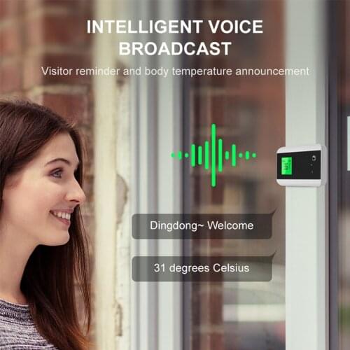 New AI Smart Voice Broadcast Infared Thermometer Contactless Body Temperature Detection Scanner Face Recognition Thermometer
