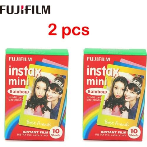 2pcs Origiinal Fujifilm Instax Mini Instant Cartoon Film Rainbow 2 packs for polaroid Mini 11 9 7 7s 8 25 50s 90