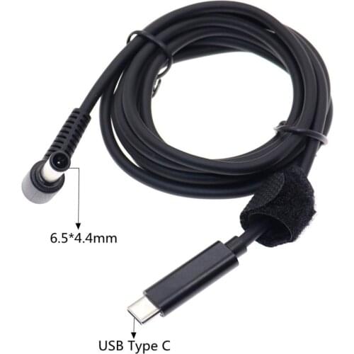 USB Type C to 6.5x4.4 6.5*4.4mm Male Plug Converter Laptop Charging Cable Cord for Sony LG Notebook PC Power Supply Adapter