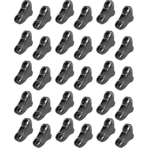 30Pcs Camping Tent Awning Rope Fastener Adjuster Non-Slip Wind Rope Buckles Triple-Cornered Cord Tightener Stopper Adjuster Tool