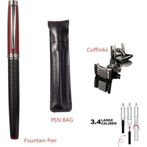 Luxury Fountain Pen Matte Medium Ink Pens High Quality School Office Gift Stationery Gift Set