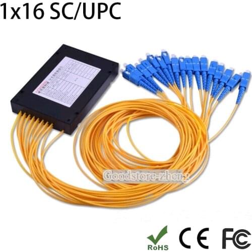 SC/UPC 1*16 PLC Fiber Optical Splitter SC/FC/ST/LC Connector PLC Splitter SC/UPC