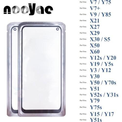 Digitizer LCD Sensor Glass For Vivo V7 Y75 V7+ Y79 Y75s V9 Y85 X21 X27 X29 X30 S5 X50 X60 Touch Screen Glass lens + With OCA
