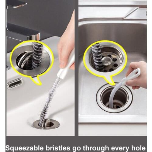 Home Sewer Hair Hair Cleaning Dredge Toilet Bathroom Dredge Pipe Snake Brush Bathroom Kitchen Simple Cleaning Accessorie Tools