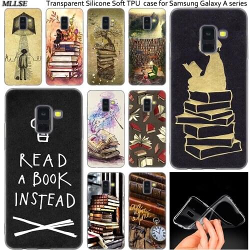 Hot I Love reading books Silicone Case For Samsung Galaxy A50 A30 A10 A40 A6 A8 Plus A20 E A5 A7 2018 2017 2016 Note 9 8 Cover