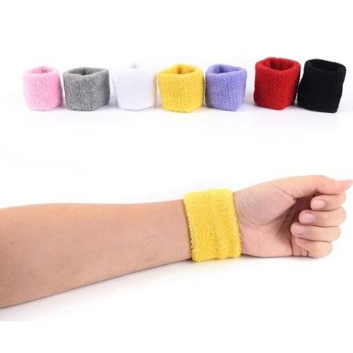 1Pair Gym Wrist Wraps Men Women Sports Sweatband Wrist Support Tennis Squash Badminton Basketball Bracelet Wristband 8x5cm