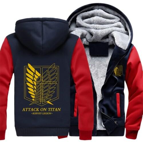 Attack on Titan Cosplay Hoodie Sweatshirt Hooded Casual Hoodies Jacket Coats Only Survey Corps Logo Cosplay Costume