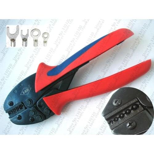 Ratchet terminal crimping tool for non insulated terminal and connector 0.5-10mm2 22-8AWG S-0510TD point type