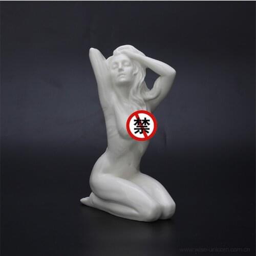 WU CHEN LONG Abstract Woman Body Art Sculpture Naked Lady Ceramics Statue Female Nude Figurine Home Decorations Girl Gifts R5688