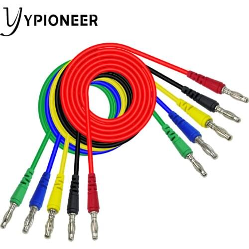 Cleqee P1043 1M 5color Double 4mm Banana plug Test Leads For Multimeter Measure Tool DIY