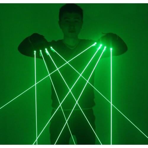 Green Laser Gloves 532nm LED Glasses High Power Coarse Beam Laser Cannon DJ bar party performance props
