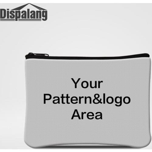 Custom Logo Sublimation Printing Coin Purse For Women DIY Money Bags Heat Transfer Shopping Wallets Lady Small Change Key Pouch