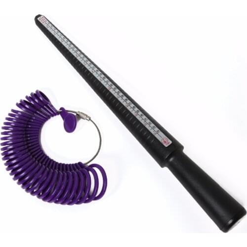 1set Ring Sizer Finger Size jewelers US HK JP EU Size Measuring Stick Metal HK finger Ring gauge set Mandrel Jewelry Equipment