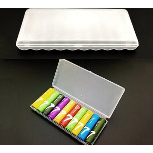 1pc Portable Plastic Battery Case Cover Holder Storage Box For 10pcs AAA Batteries