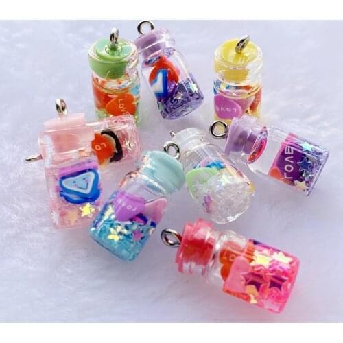 10Pcs Cute 3D Mixed mini bottle Flat back resin Cabochons Scrapbooking DIY Jewelry Craft Decoration Accessorie E01