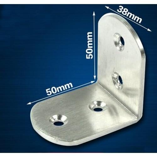 4 Pieces 50x50x38mm Stainless Steel Right Angle Corner Bracket Thinckness 3mm