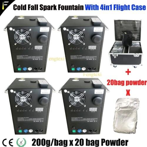 4in1 FlightCase Packing)Sparkular Cold Spark Stream Fountain Sparklers Include Free 20Bags Spark Fountain Ti Metal Powder