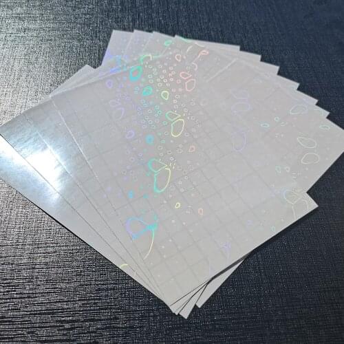 50Sheets 105x165mm Adhesive Tape Back Butterfly Cold Laminating On Paper Plastic DIY Package Color Card Photo Laminating Film