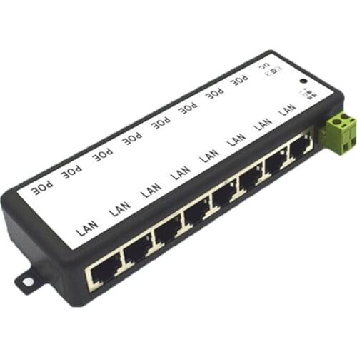 8 Ports POE Injector Splitter for CCTV Networks Camera Power Over Ethernet NK-Shopping