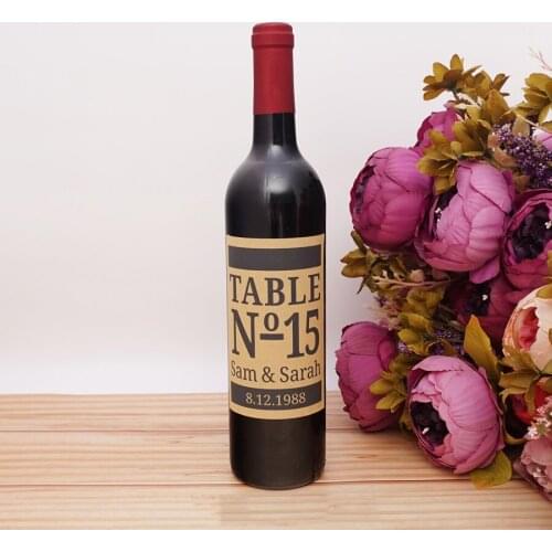 8pcs 16pcs Personalized Wine Bottle Labels Stickers Wrappers Custom Table Number Wedding Decor Party Favors 9x12.7cm