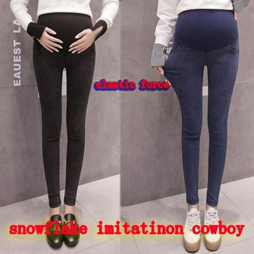 Trousers For Pregnant Women Clothes Elastic Waist Maternity Pants Abdominal Pregnancy Jeans Stretch Leggings Clothing Maternidad