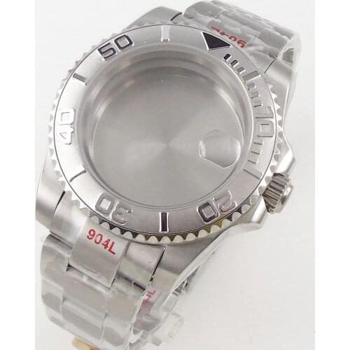 Fit NH35 Automatic Movement Watch Case Watch Bracelet Sapphire Glass Rotating Bezel