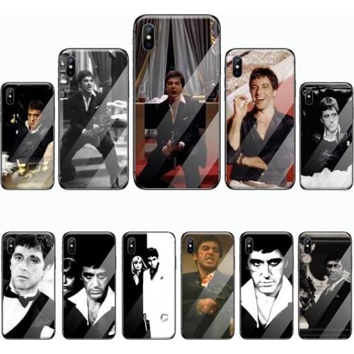 Tony Montana Scarfaces Al Pacino Phone Case Tempered glass For iphone 5C 6 6S 7 8 plus X XS XR 11 PRO MAX