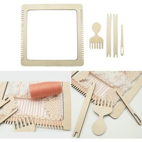 Wooden Weaving Loom Creative DIY Weaving Art for Kids Beginners and Experts 28cm Length