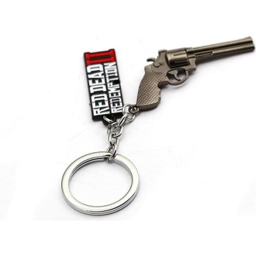 Game Reddead Keychain Keyrings Gun Toy Chaveiro Bag Jewelry Souvenir llaveros