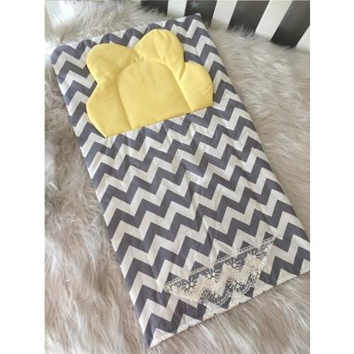Jaju Baby Handmade, Yellow-Zigzag Combined Baby Diaper Changing Matte