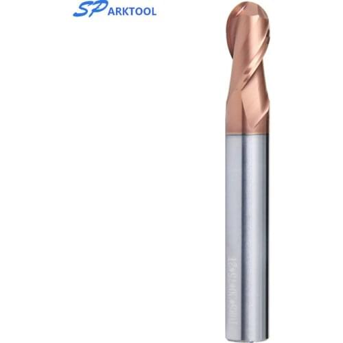 HRC55 Ball Nose cutter Carbide end mill Alloy Coating Tungsten Steel Cutting Tool 1 2 4 5 6 8 mm 2Flutes Milling Cutter CNC ma
