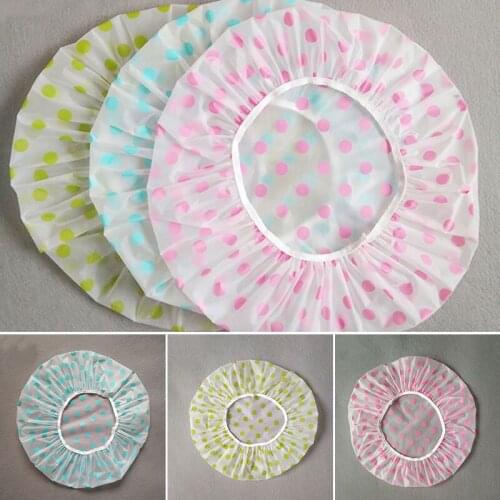 Hot Sale Waterproof Shower Cap Thicken Elastic Bath Hat Bathing Cap For Women Spa Bathing Accessory Hair Salon Bathroom Products